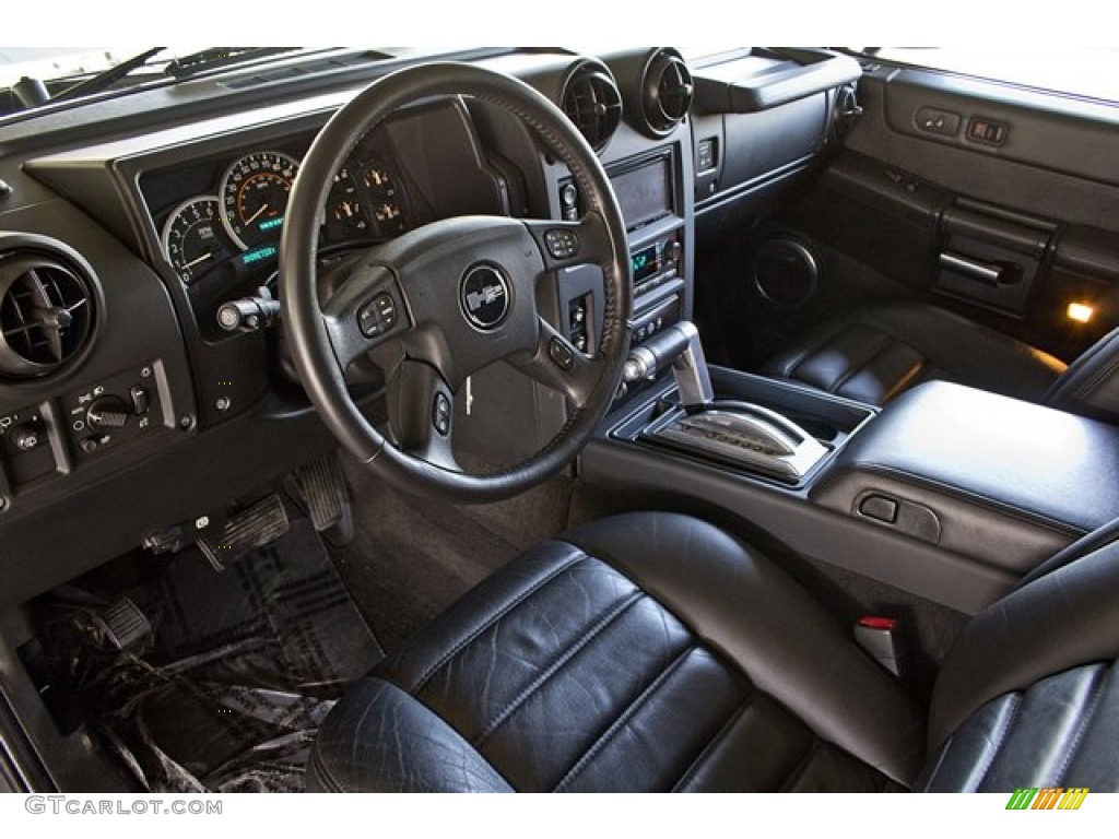 Ebony Black Interior 2005 Hummer H2 SUV Photo #67655773
