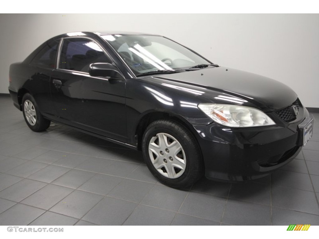 2005 Civic Value Package Coupe - Nighthawk Black Pearl / Black photo #1