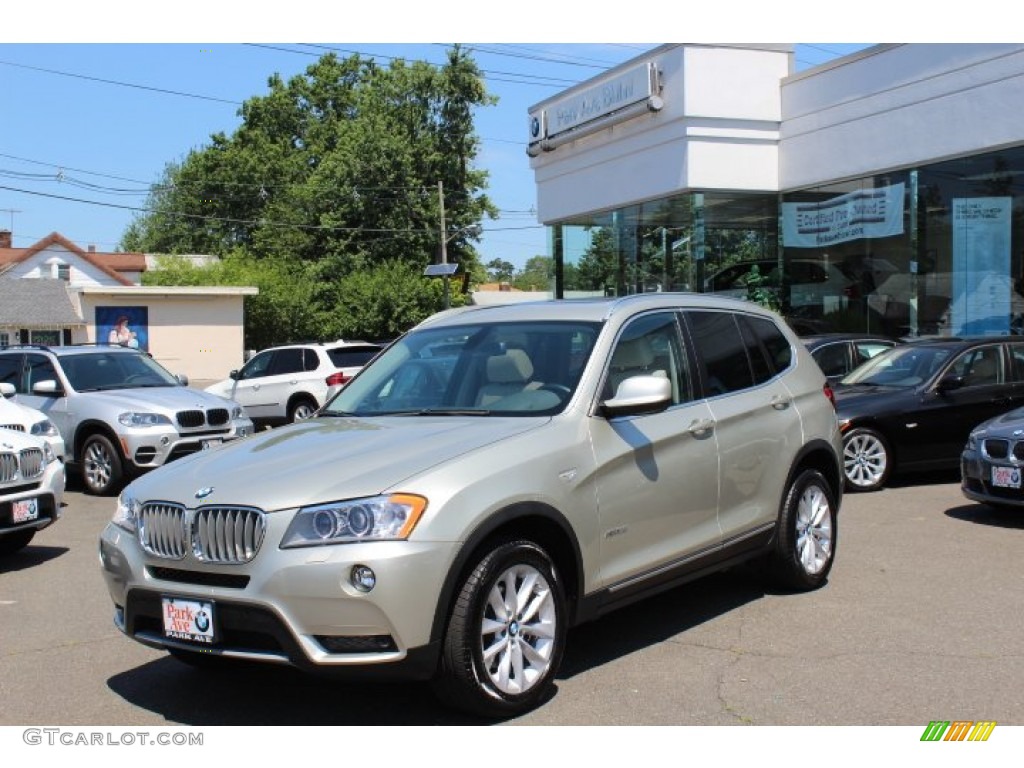 2011 X3 xDrive 35i - Mineral Silver Metallic / Oyster Nevada Leather photo #1