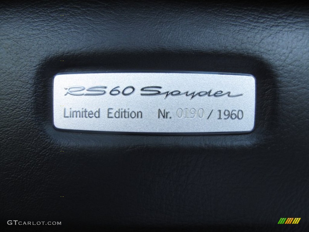 2008 Porsche Boxster RS 60 Spyder Marks and Logos Photo #67657192