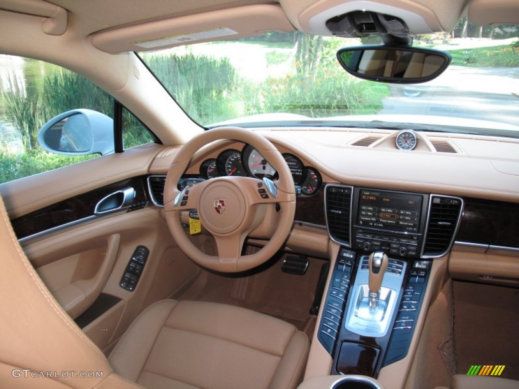 2010 Porsche Panamera 4S Cognac Natural Leather Dashboard Photo #67657297