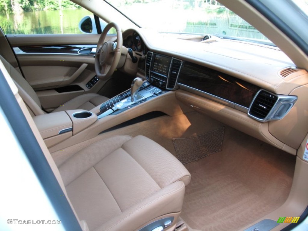 2010 Porsche Panamera 4S Cognac Natural Leather Dashboard Photo #67657339