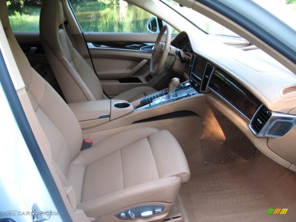 Cognac Natural Leather Interior 2010 Porsche Panamera 4S Photo #67657348