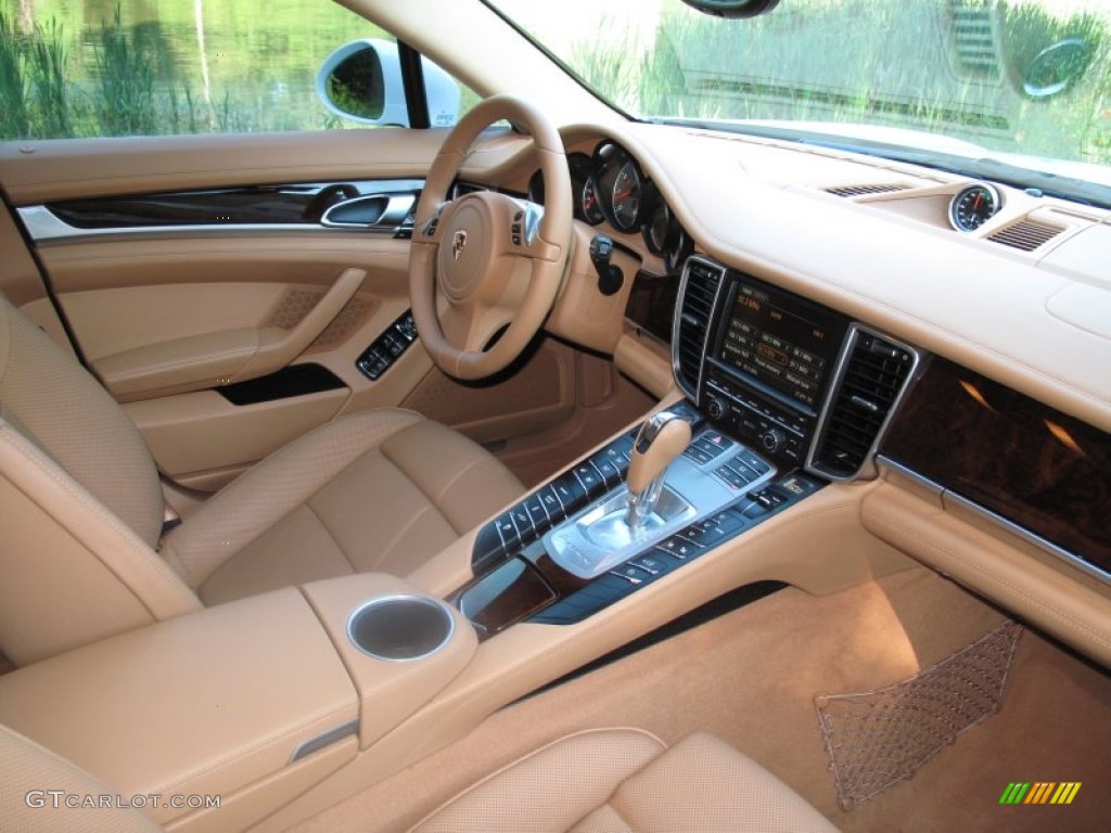 Cognac Natural Leather Interior 2010 Porsche Panamera 4S Photo #67657357