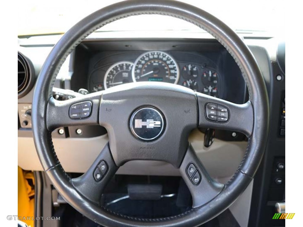 2005 Hummer H2 SUV Wheat Steering Wheel Photo #67659904