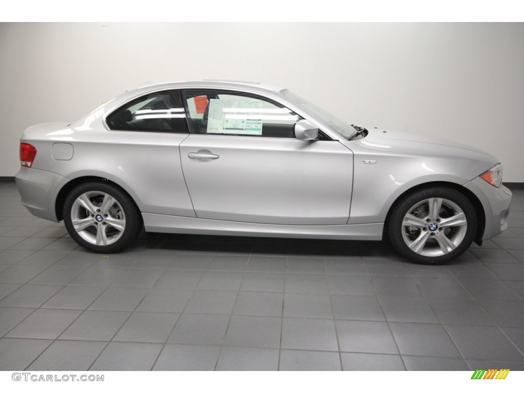 2012 1 Series 128i Coupe - Titanium Silver Metallic / Black photo #2