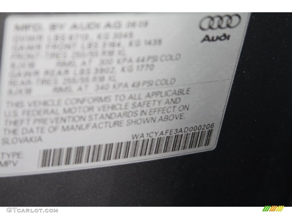 2010 Q7 3.6 Premium quattro - Daytona Gray Pearl Effect / Limestone Gray photo #55