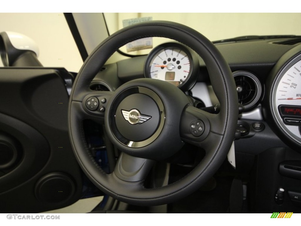 2012 Mini Cooper Hardtop Carbon Black Steering Wheel Photo #67661152