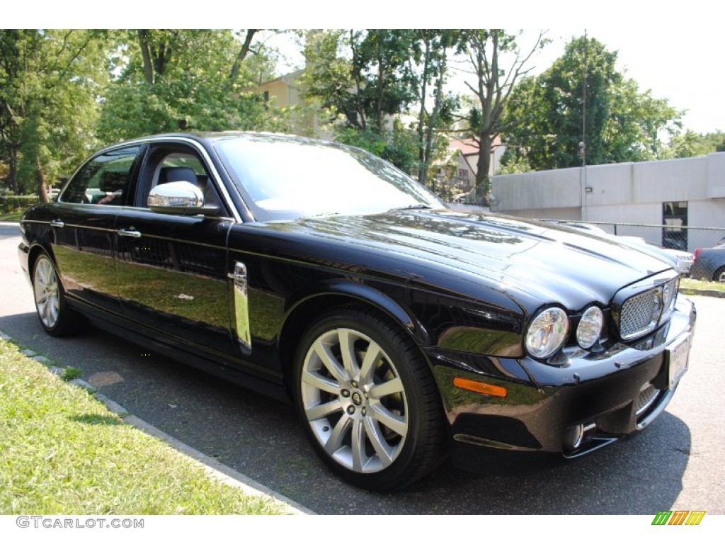 Ebony Black 2008 Jaguar XJ Vanden Plas Exterior Photo #67661251