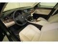 2012 BMW 5 Series Oyster/Black Interior Prime Interior Photo