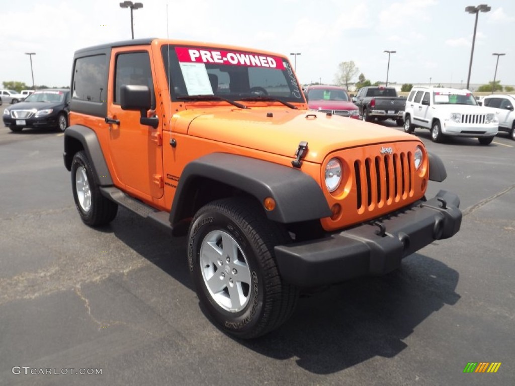 2012 Wrangler Sport S 4x4 - Crush Orange / Black photo #3