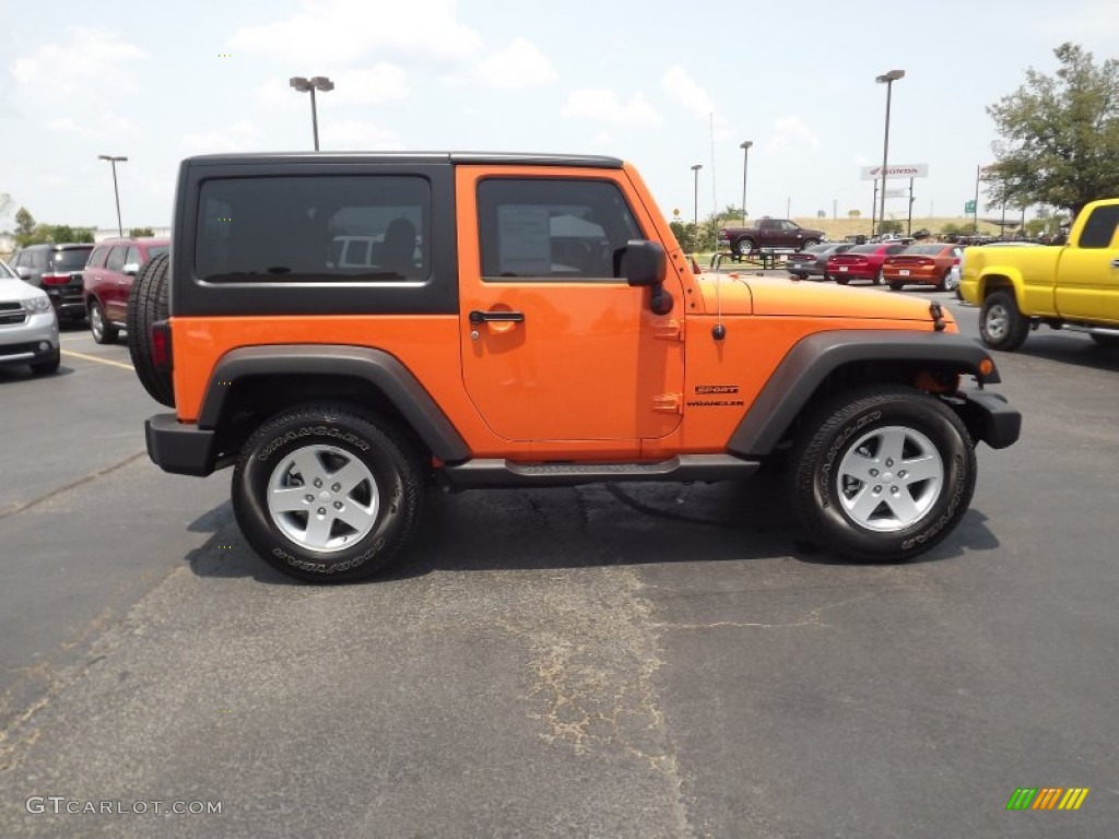 2012 Wrangler Sport S 4x4 - Crush Orange / Black photo #4