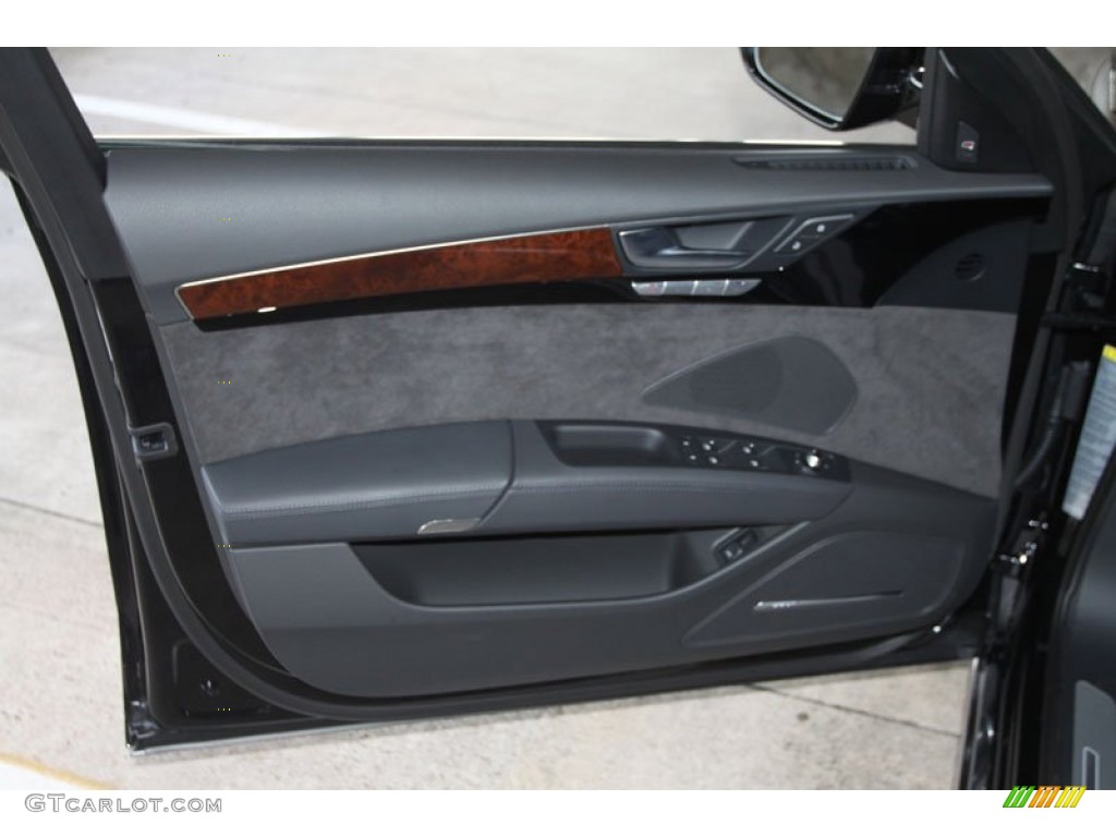 2013 Audi A8 L 3.0T quattro Black Door Panel Photo #67662579