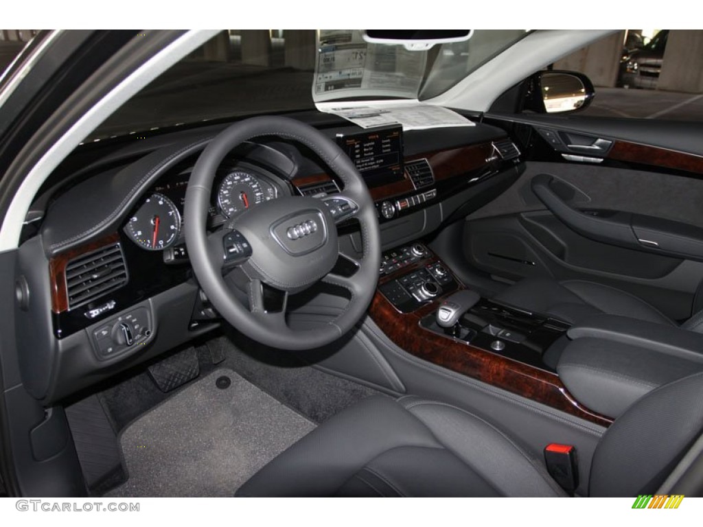 Black Interior 2013 Audi A8 L 3.0T quattro Photo #67662583