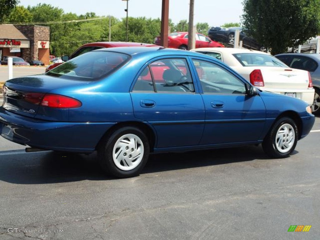 1999 Escort LX Sedan - Atlantic Blue Metallic / Medium Graphite photo #3