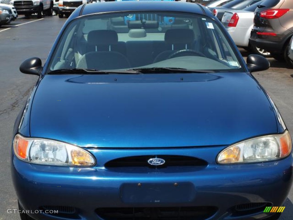 1999 Escort LX Sedan - Atlantic Blue Metallic / Medium Graphite photo #8