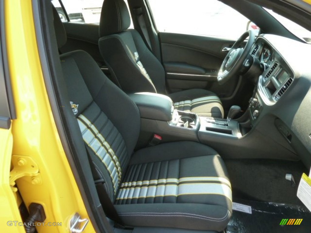 Black/Super Bee Stripes Interior 2012 Dodge Charger SRT8 Super Bee Photo #67665247