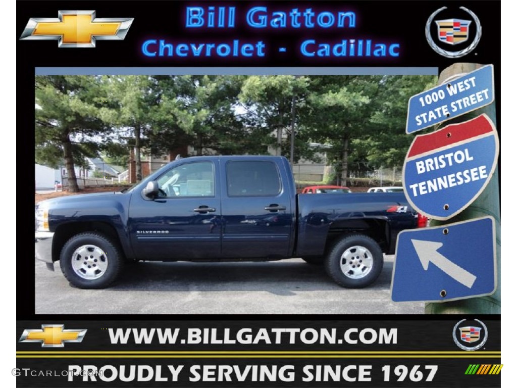 2012 Silverado 1500 LT Crew Cab 4x4 - Imperial Blue Metallic / Ebony photo #1