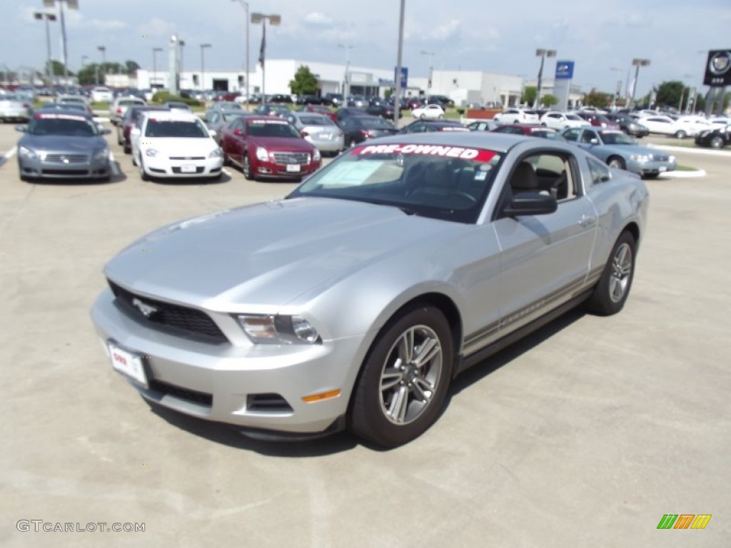 2011 Mustang V6 Premium Coupe - Ingot Silver Metallic / Stone photo #1