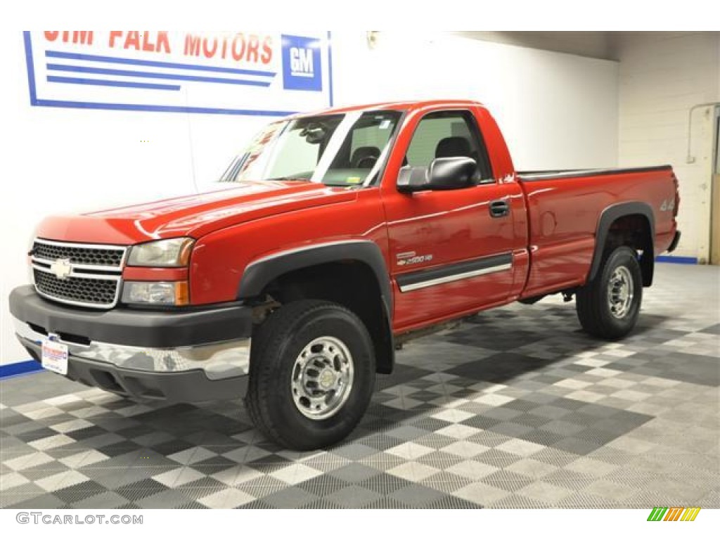 2005 Silverado 2500HD LS Regular Cab 4x4 - Victory Red / Dark Charcoal photo #1