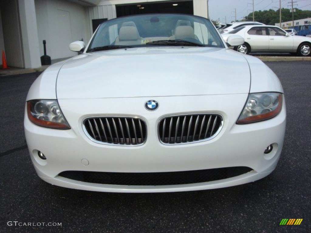 2003 Z4 3.0i Roadster - Alpine White / Beige photo #7