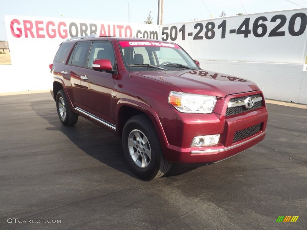 2011 4Runner SR5 4x4 - Salsa Red Pearl / Black Leather photo #1