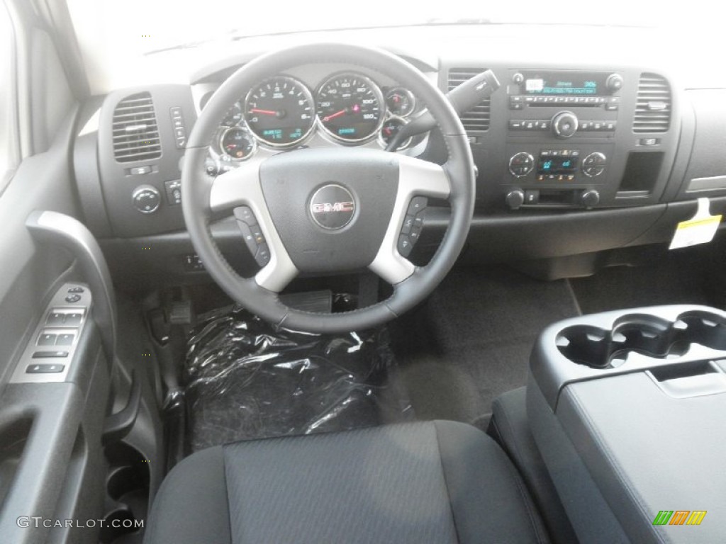 2013 Sierra 1500 SLE Extended Cab 4x4 - Onyx Black / Ebony photo #12