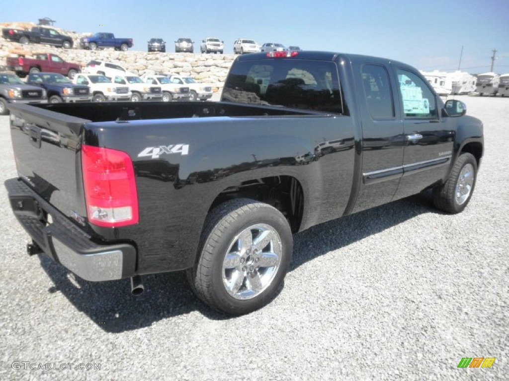 2013 Sierra 1500 SLE Extended Cab 4x4 - Onyx Black / Ebony photo #22