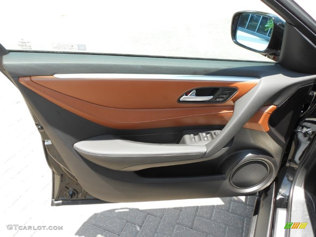 2012 Acura ZDX SH-AWD Technology Umber Door Panel Photo #67673665