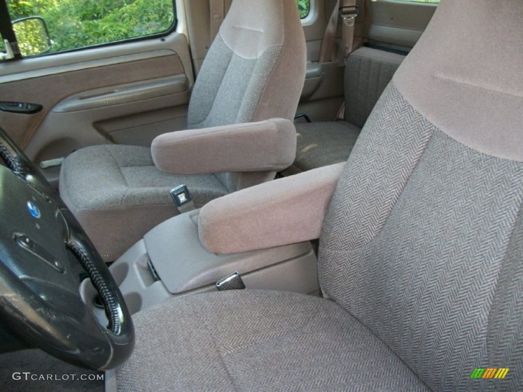 Beige Interior 1992 Ford F250 XLT Extended Cab Photo #67673755