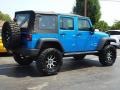 2010 Surf Blue Pearl Jeep Wrangler Unlimited Sport 4x4  photo #3