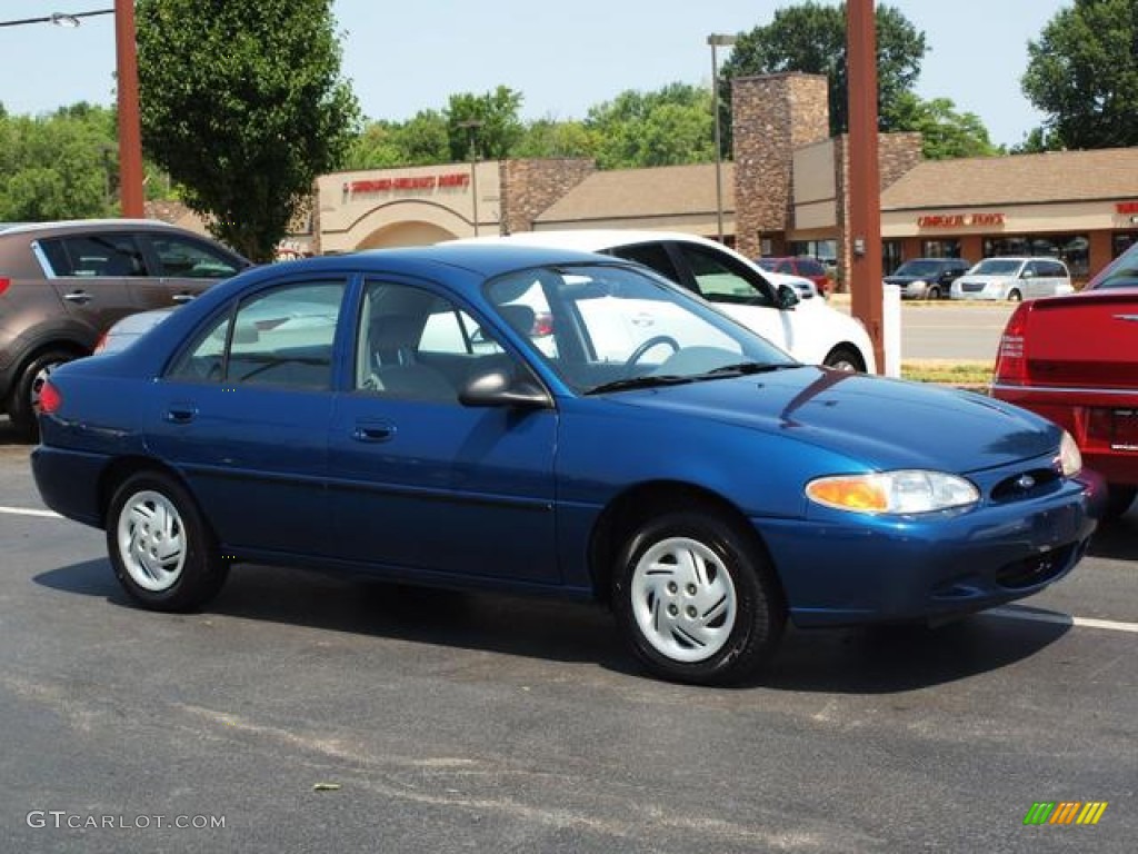 1999 Escort LX Sedan - Atlantic Blue Metallic / Medium Graphite photo #2