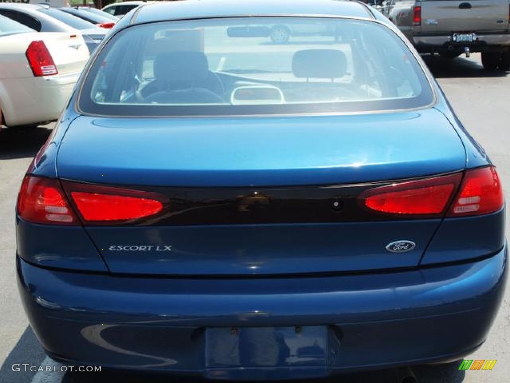 1999 Escort LX Sedan - Atlantic Blue Metallic / Medium Graphite photo #6