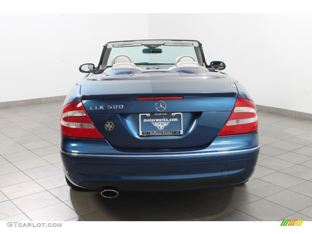 2005 CLK 500 Cabriolet - Orion Blue Metallic / Ash photo #4