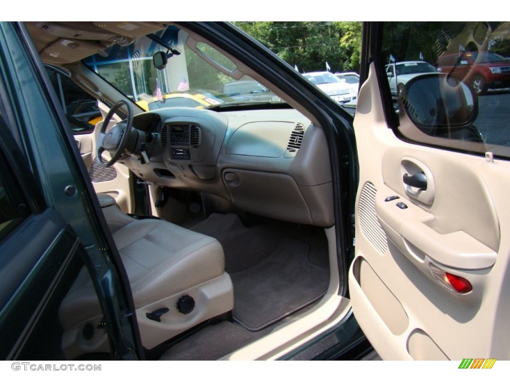 2002 F150 XLT SuperCrew - Dark Highland Green Metallic / Medium Parchment photo #12