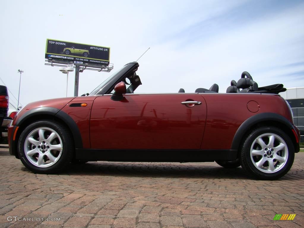 2008 Cooper Convertible - Nightfire Red Metallic / Panther Black photo #2