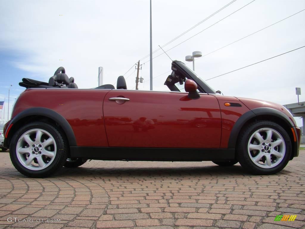 2008 Cooper Convertible - Nightfire Red Metallic / Panther Black photo #6