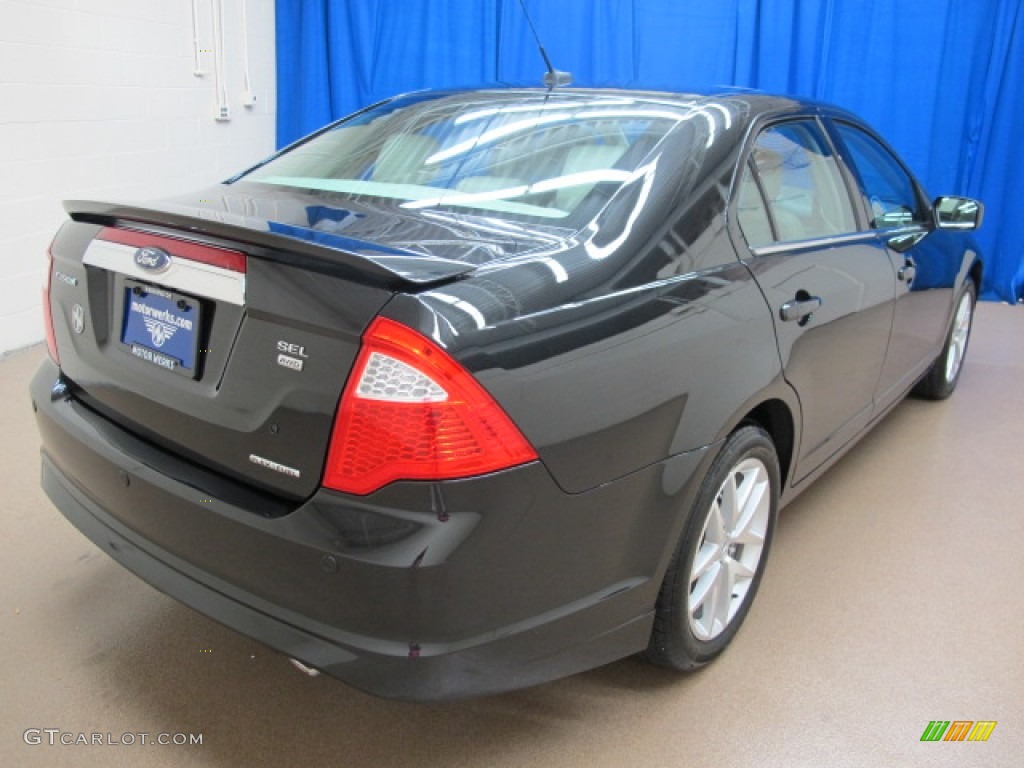 2011 Fusion SEL V6 AWD - Tuxedo Black Metallic / Medium Light Stone photo #14