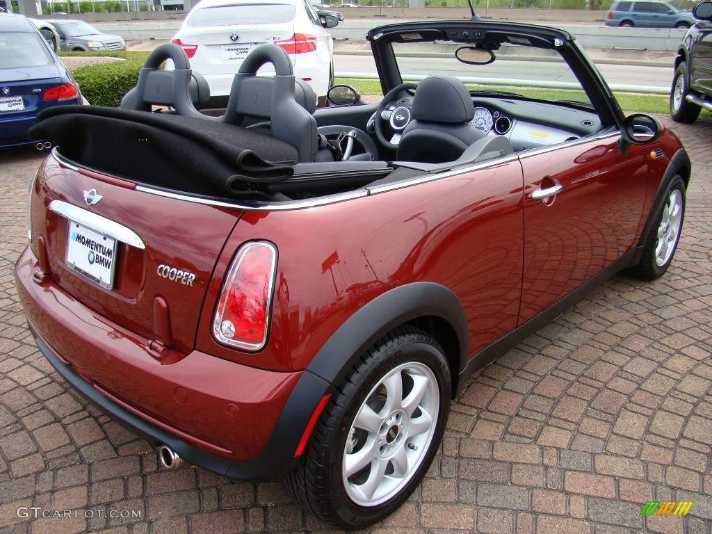 2008 Cooper Convertible - Nightfire Red Metallic / Panther Black photo #13