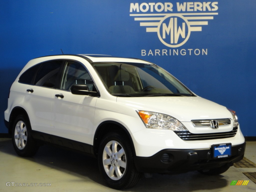 2009 CR-V EX 4WD - Taffeta White / Gray photo #1