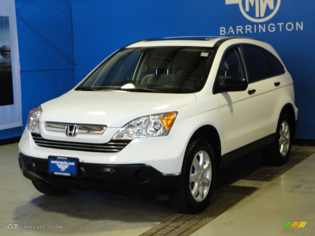 2009 CR-V EX 4WD - Taffeta White / Gray photo #4