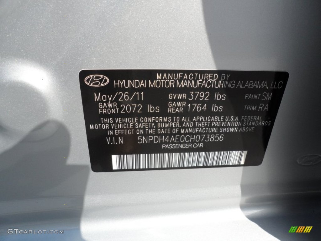 2012 Elantra GLS - Silver / Gray photo #37
