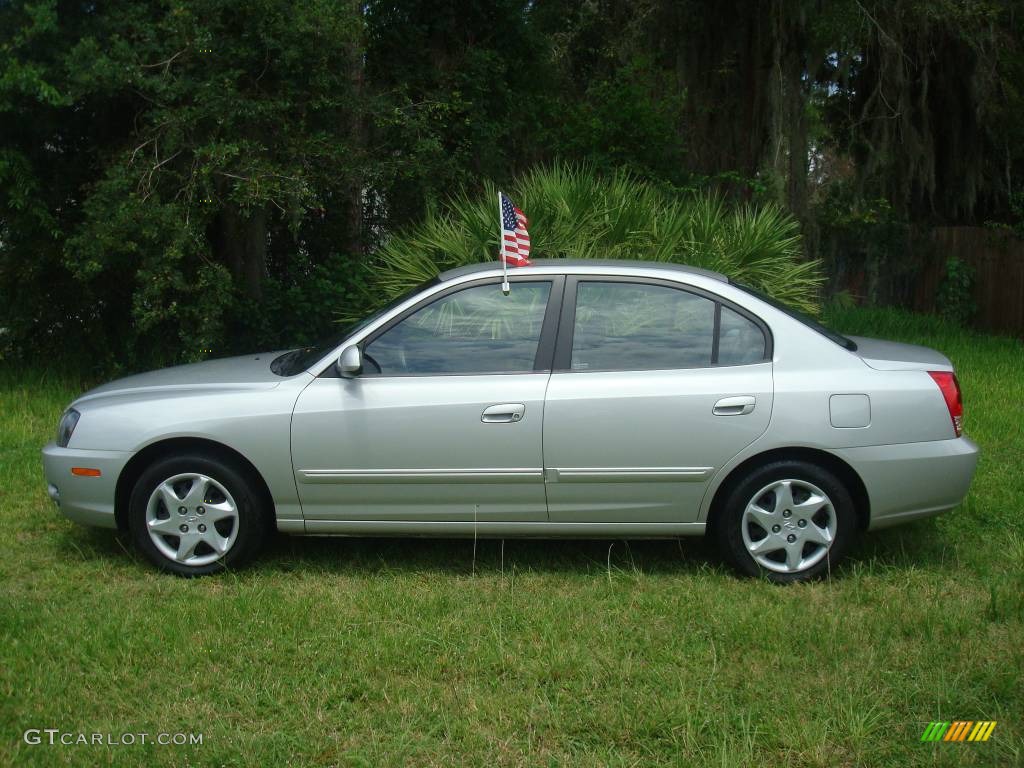 2006 Elantra GLS Sedan - Sterling Silver / Gray photo #3