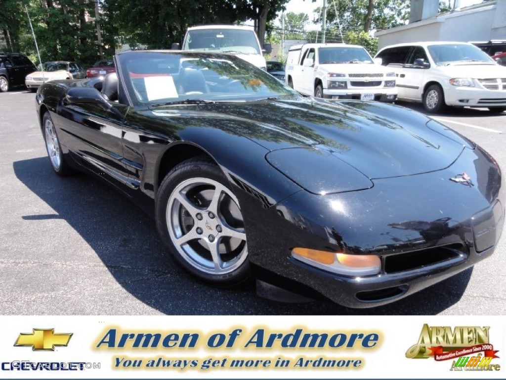 2000 Corvette Convertible - Black / Black photo #1