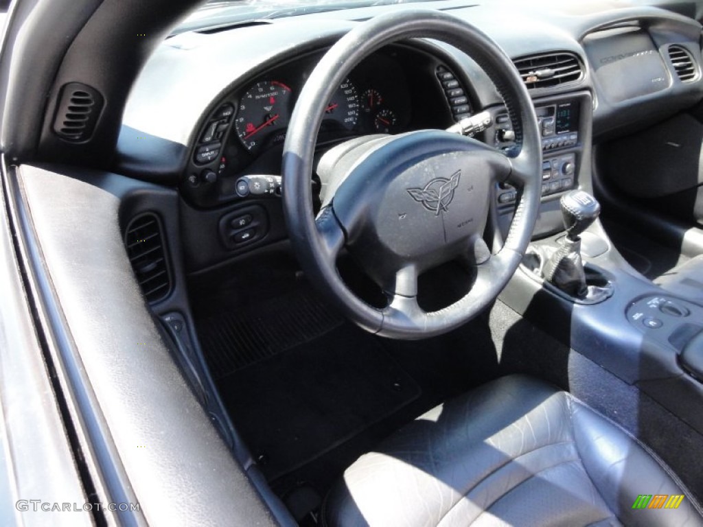 2000 Chevrolet Corvette Convertible Black Steering Wheel Photo #67686334