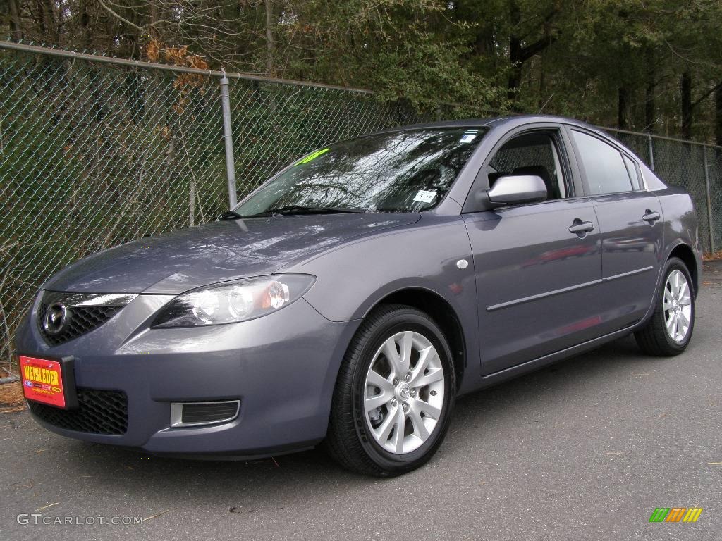 2008 MAZDA3 i Touring Sedan - Galaxy Gray Mica / Black photo #1