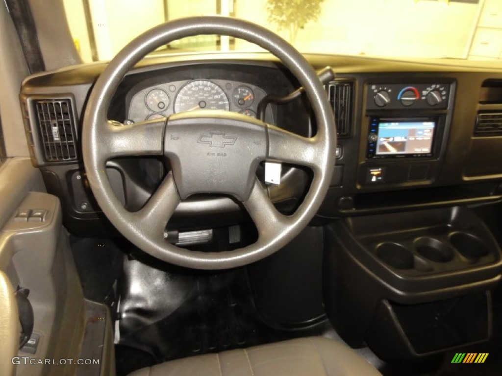 2007 Chevrolet Express 3500 Commercial Van Medium Pewter Steering Wheel Photo #67686751