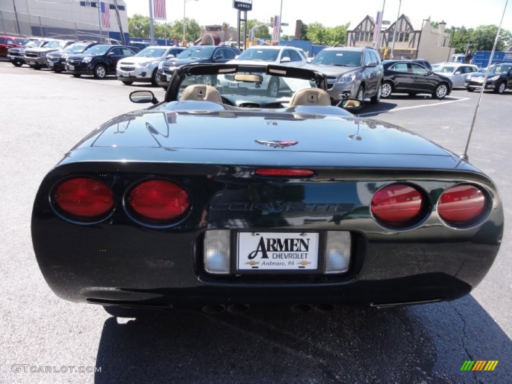 2000 Corvette Convertible - Dark Bowling Green Metallic / Light Oak photo #10