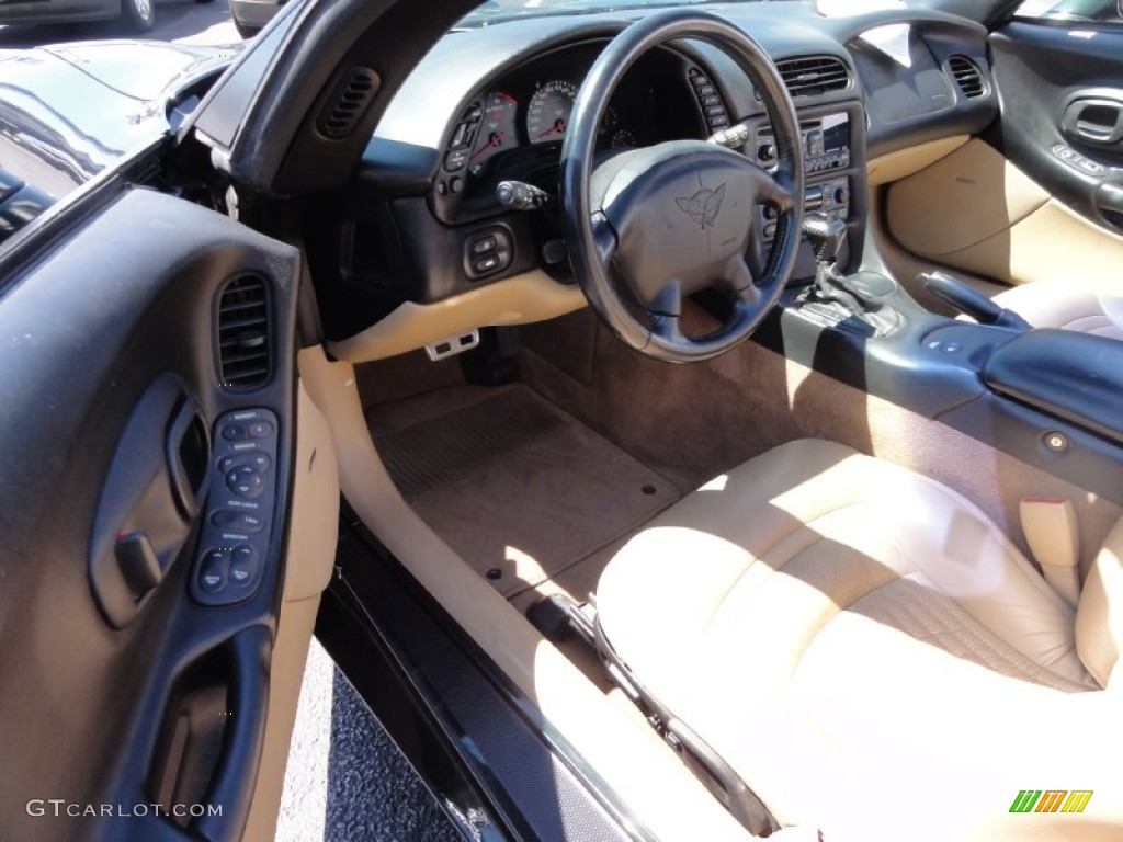 2000 Corvette Convertible - Dark Bowling Green Metallic / Light Oak photo #14