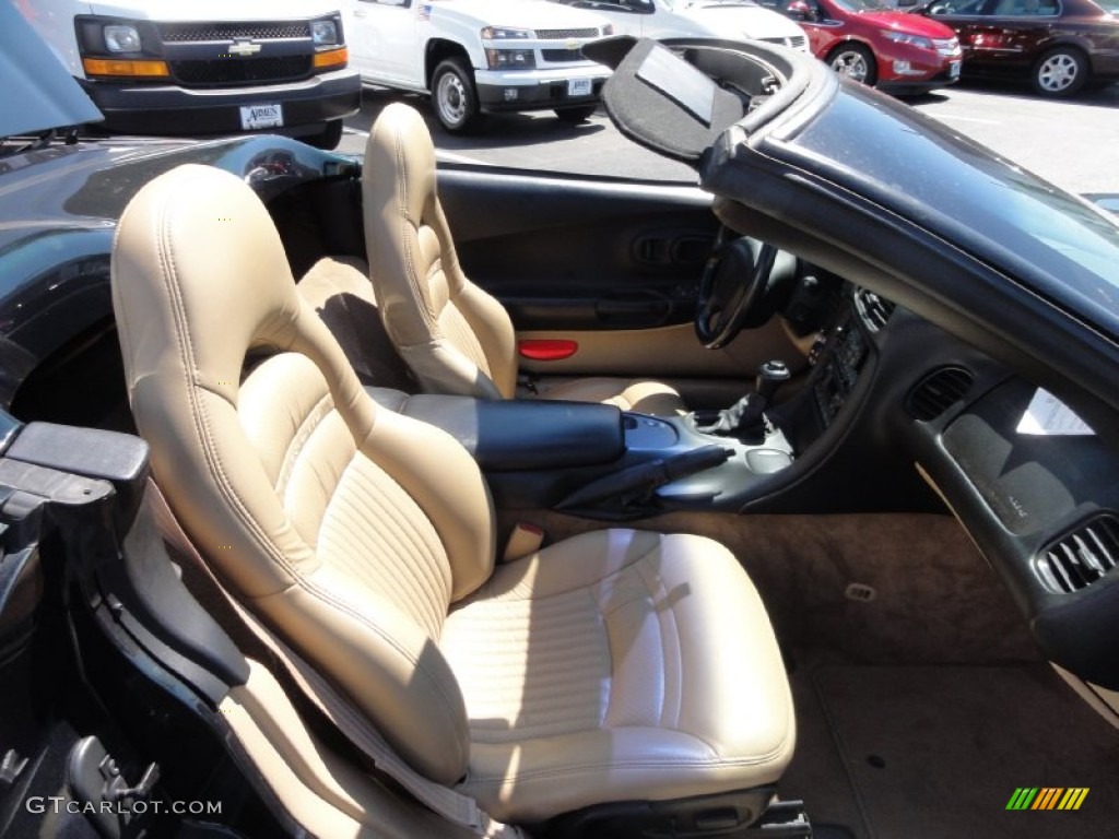 2000 Corvette Convertible - Dark Bowling Green Metallic / Light Oak photo #21